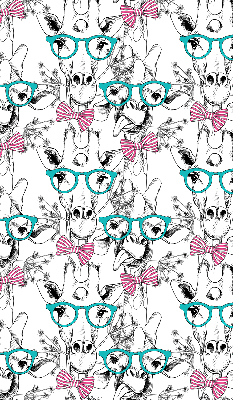 Modern roller blind Giraffe with glasses