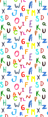 Roller blind for large window Colorful letters
