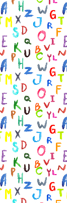 Roller blind for large window Colorful letters