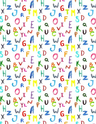 Roller blind for large window with colorful letters design