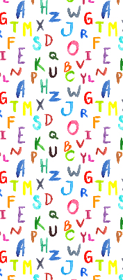 Roller blind for large window Colorful letters