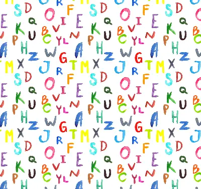 Roller blind for large window with colorful letters design