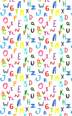 Roller blind for large window Colorful letters
