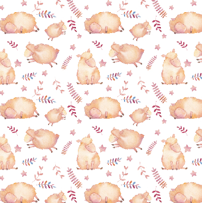 Fabric roller blind Sheep among the stars