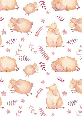 Fabric roller blind Sheep among the stars