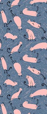 Modern roller blind Pink cats