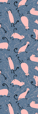 Modern roller blind Pink cats