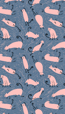 Modern roller blind Pink cats