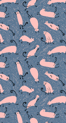 Modern roller blind Pink cats