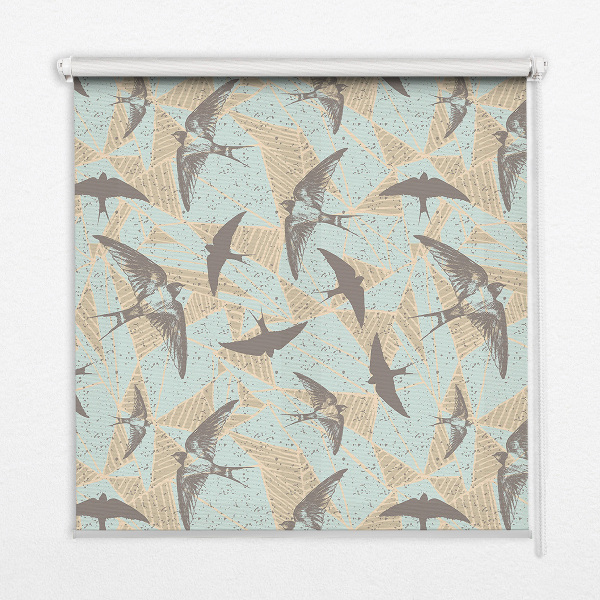 Roller blind for large window Swallows