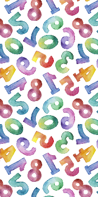 Fabric roller blind Colorful numbers