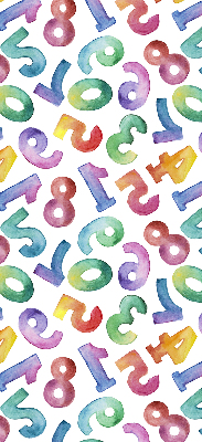 Fabric roller blind Colorful numbers