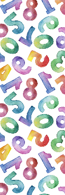 Fabric roller blind Colorful numbers