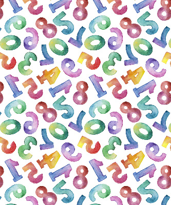 Fabric roller blind Colorful numbers