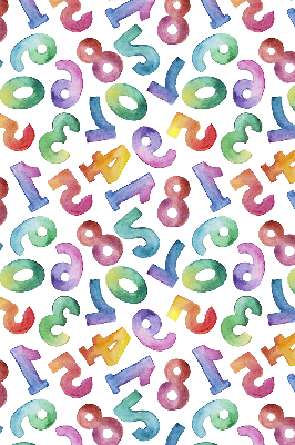 Fabric roller blind Colorful numbers
