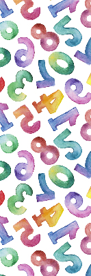 Fabric roller blind Colorful numbers