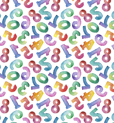 Fabric roller blind Colorful numbers