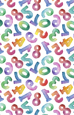 Fabric roller blind Colorful numbers