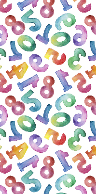 Fabric roller blind Colorful numbers