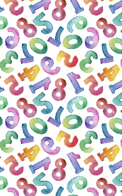 Fabric roller blind Colorful numbers