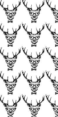 Roller blind for large window Reindeer with glasses