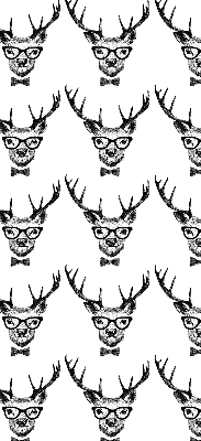 Roller blind for large window Reindeer with glasses