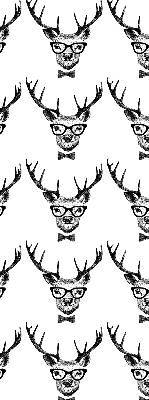 Roller blind for large window Reindeer with glasses