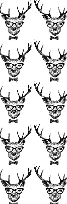 Roller blind for large window reindeer with glasses print