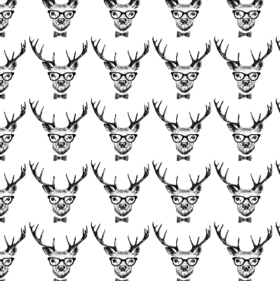 Roller blind for large window Reindeer with glasses