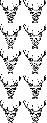 Roller blind for large window Reindeer with glasses