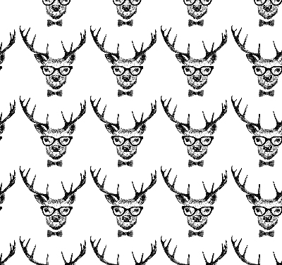 Roller blind for large window Reindeer with glasses