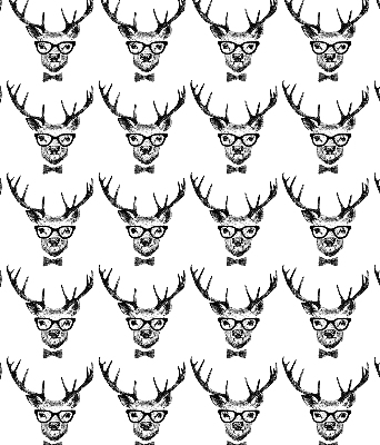 Roller blind for large window Reindeer with glasses