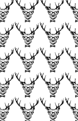 Roller blind for large window Reindeer with glasses