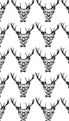 Roller blind for large window Reindeer with glasses