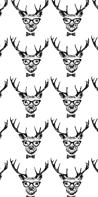 Roller blind for large window Reindeer with glasses