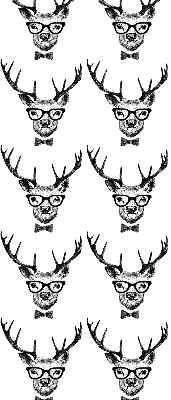 Roller blind for large window Reindeer with glasses