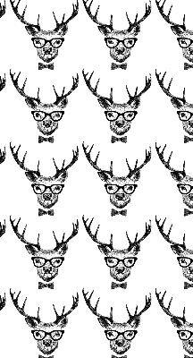 Roller blind for large window Reindeer with glasses