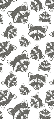 Modern roller blind Drawn raccoons
