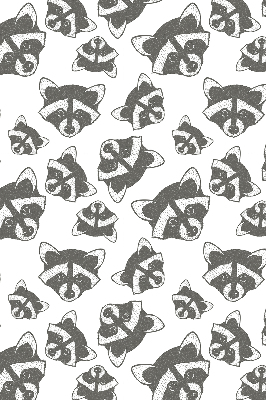 Modern roller blind Drawn raccoons