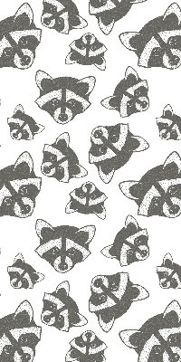Modern roller blind Drawn raccoons
