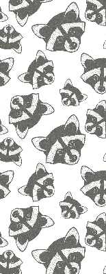 Modern roller blind Drawn raccoons