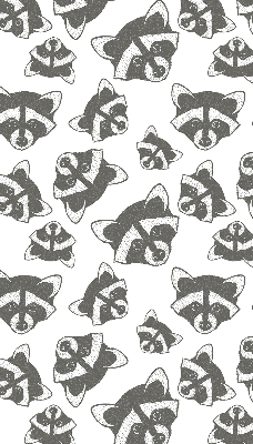 Modern roller blind Drawn raccoons