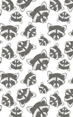 Modern roller blind Drawn raccoons