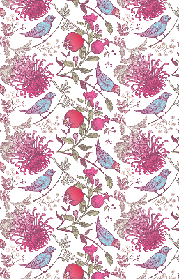 Fabric roller blind Colorful birds among the flowers