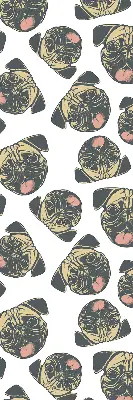 Roller blind for large window bulldogs pattern