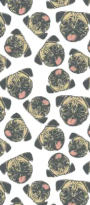 Roller blind for large window bulldogs pattern