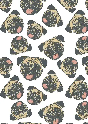 Roller blind for large window bulldogs pattern
