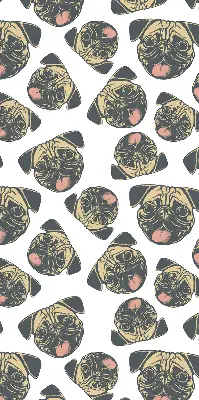 Roller blind for large window bulldogs pattern