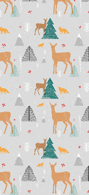 Modern roller blind Roe deer in the forest