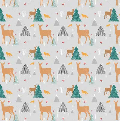 Modern roller blind featuring a forest deer scene